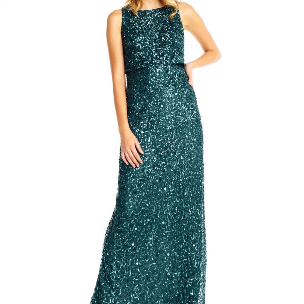Adrianna Papell sequin gown